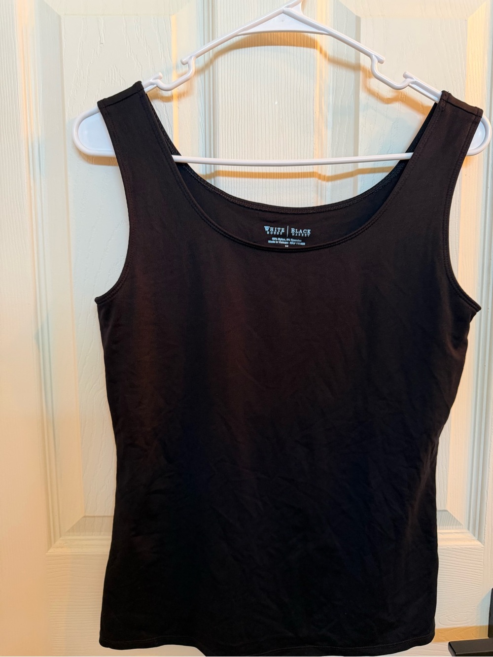 WHBM Black Tank Top - Classic Scoop Neck BUILT IN SUPPORT
